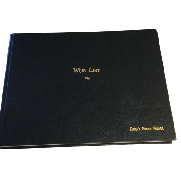 Wine List Bern’s Steak House Hardback book Leather bound - Picture 1 of 4